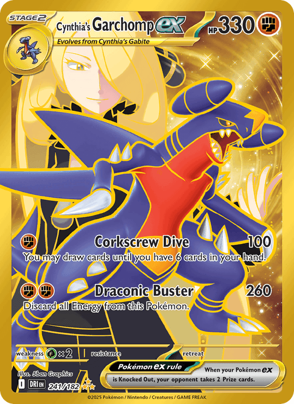 Cynthia's Garchomp ex 241/182 — Destined Rivals (Hyper rare)