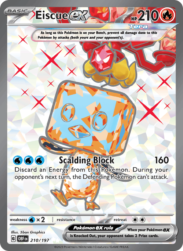 Eiscue ex 210/197 — Obsidian Flames (Ultra Rare)