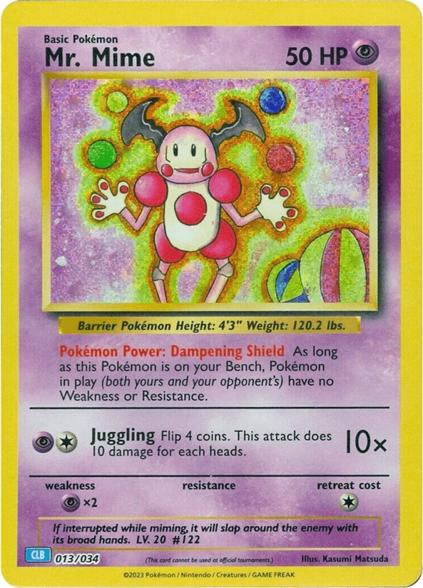 Mr. Mime 013/034 — Trading Card Game Classic (Holo)