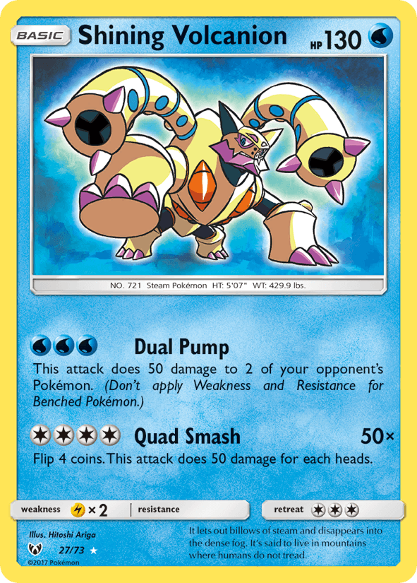 Shining Volcanion 27/73 — Shining Legends (Shiny Holo Rare)