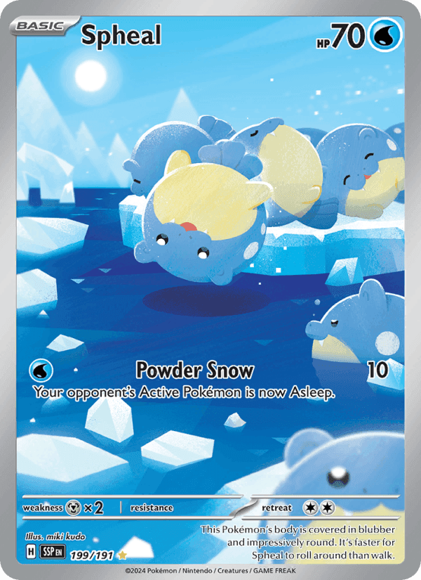 Spheal 199/191 — Surging Sparks (Illustration rare)