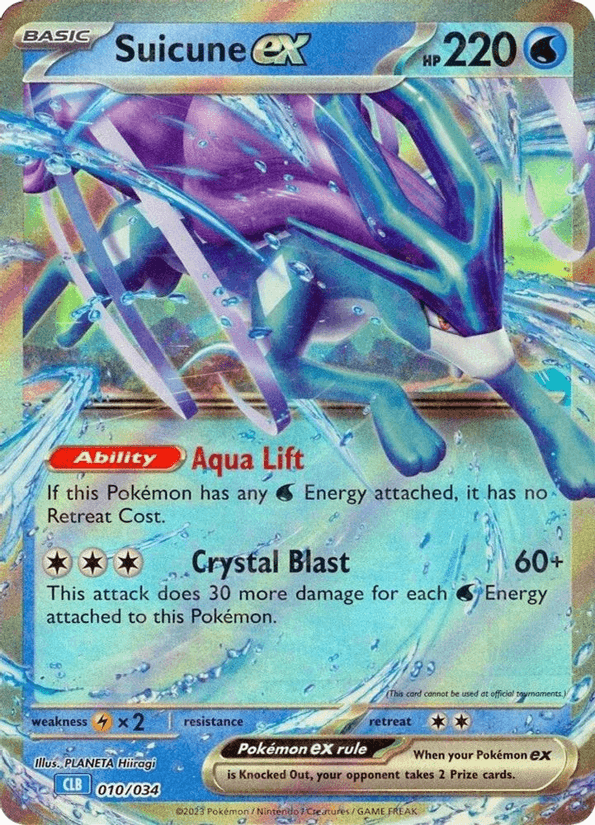 Suicune ex 010/034 — Trading Card Game Classic (Holo)
